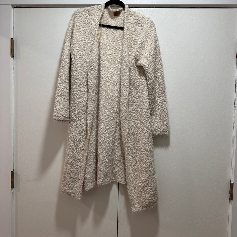 POL Textured Cream Knit Sweater